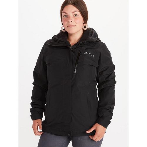 Marmot Ramble Component Jackets - Womens 3 in 1 Jacket Black CA7946382 Canada